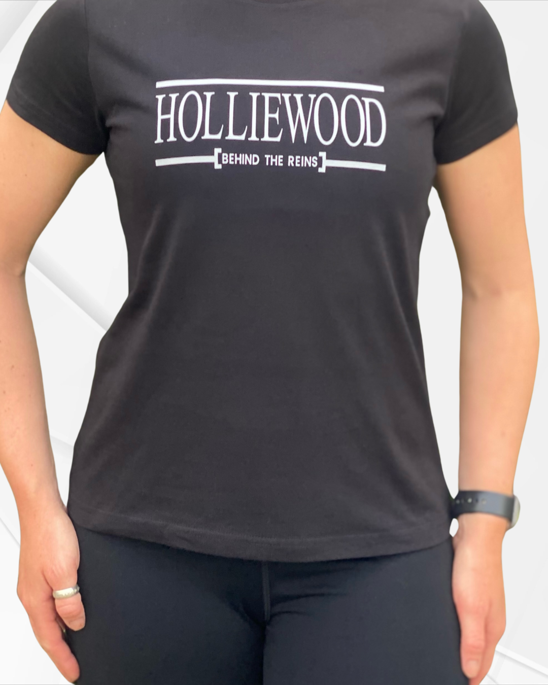 Holliewood Behind the Reins-Womens Holliewood Sports Tshirt