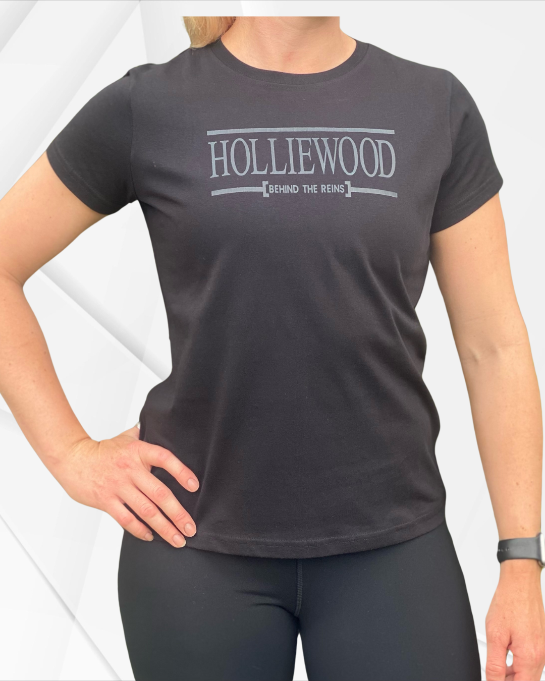 Holliewood Behind the Reins-Womens Holliewood Sports Tshirt