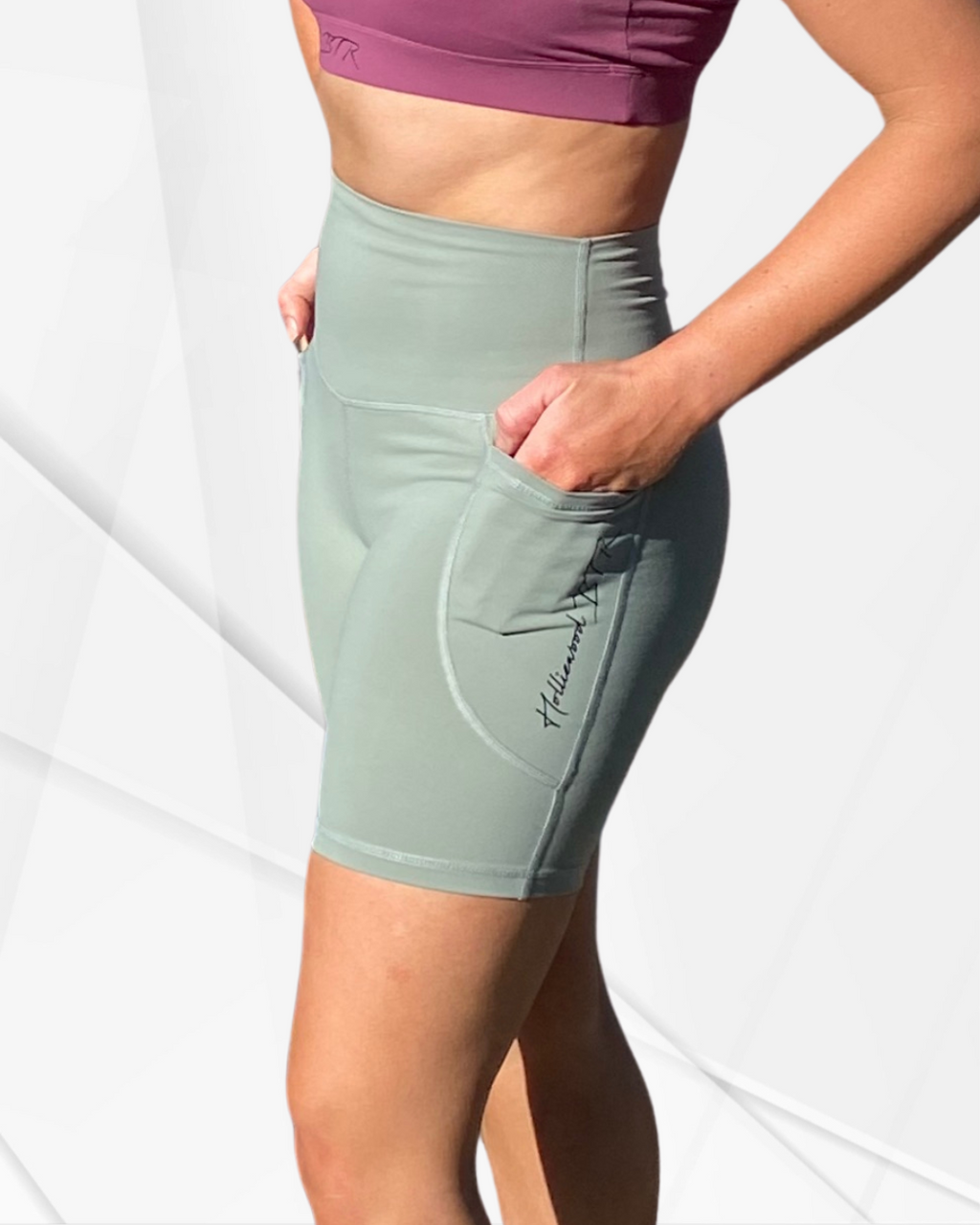 Womens Workout Bike Shorts with Pockets