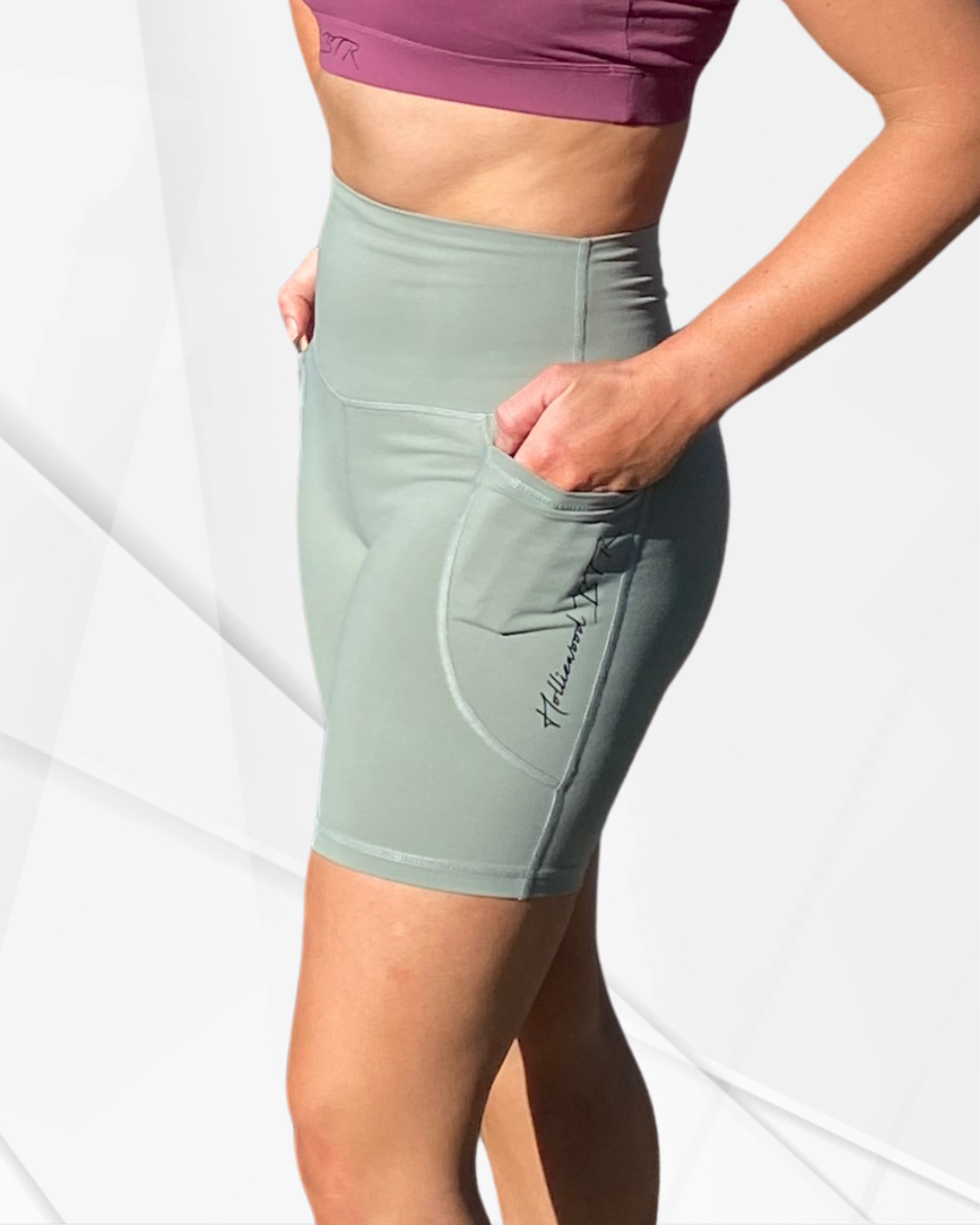 Womens Workout Bike Shorts with Pockets