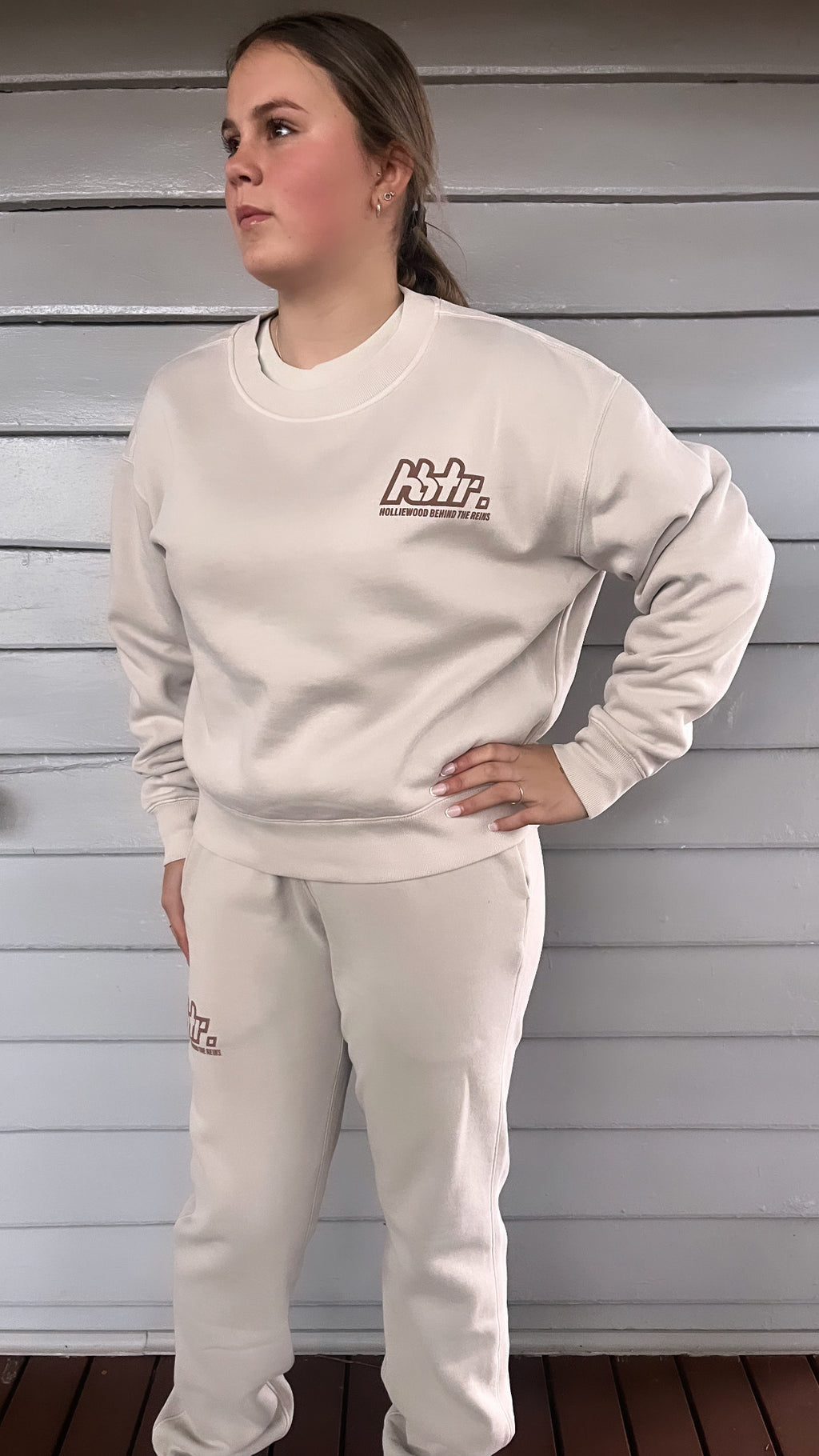Womens  Staple Relaxed Fit Faded Crew Top