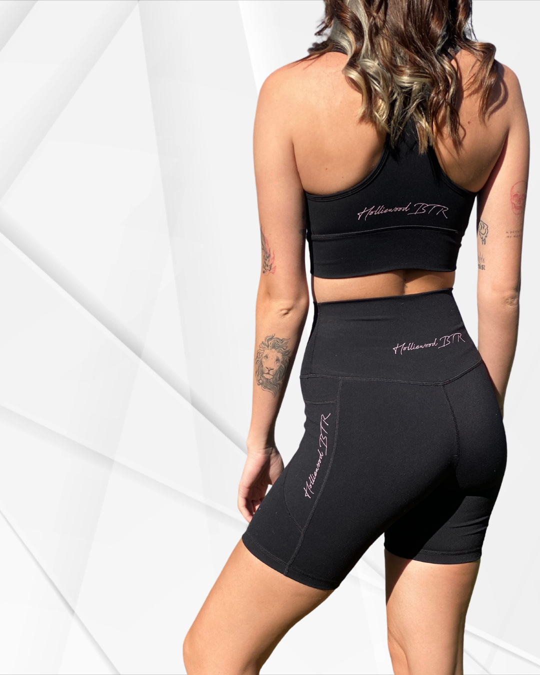 Womens Workout Bike Shorts with Pockets
